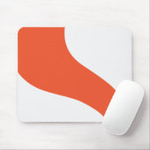 Tapis De Souris Vagues simples - orange et blanc (Avec souris)