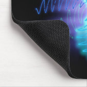 Tapis De Souris Vagues sonores lumineuses de néon moderne (Coin)