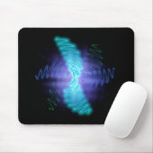 Tapis De Souris Vagues sonores lumineuses de néon moderne (Avec souris)