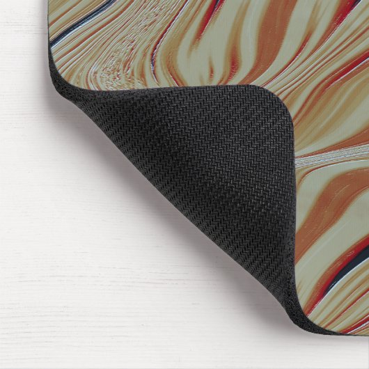 Tapis De Souris Vagues sur base mixte en gris brun orange (Coin)