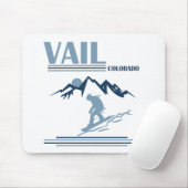 Tapis De Souris Vail Colorado snowboard (Avec souris)