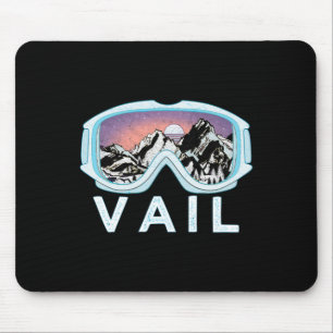 Tapis De Souris Vail Ski Snowboard Designvail, lunettes de ski Co