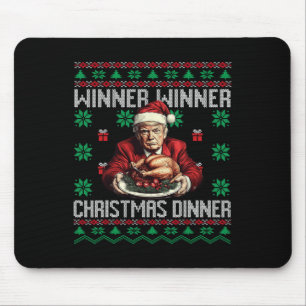 Tapis De Souris Vainqueur du dîner de Noël Père Noël Trump Ugly Sw
