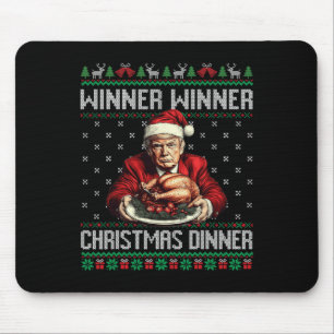 Tapis De Souris Vainqueur du dîner de Noël Père Noël Trump Ugly Sw
