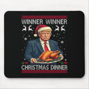 Tapis De Souris Vainqueur du dîner de Noël Père Noël Trump Ugly Sw