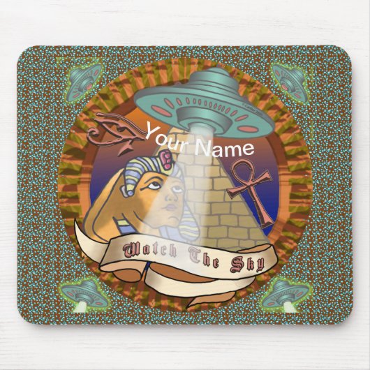 Tapis De Souris Vaisseau Spatial Alien Pyramides (Devant)