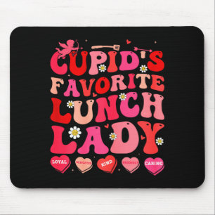 Tapis De Souris Valentin préféré de Cupid Lady Cantine Ouvrière