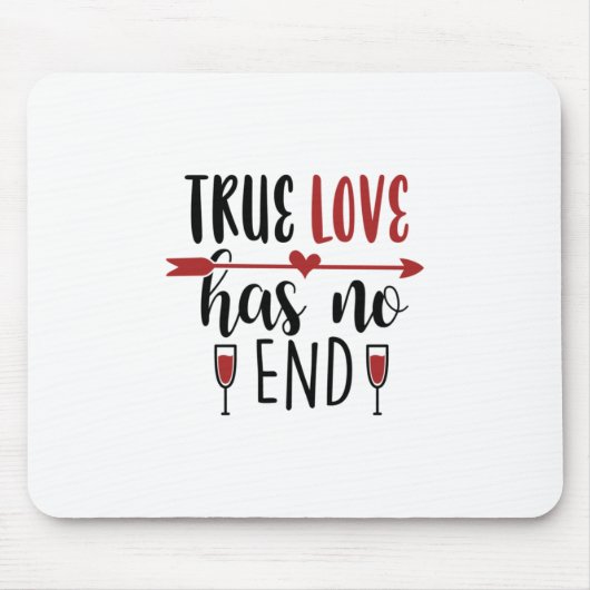 Tapis De Souris Valentine Art True Love Pas De Fin (Devant)