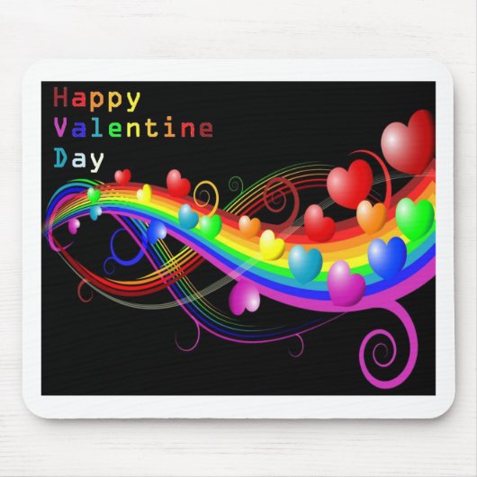Tapis De Souris valentine colorée (Devant)