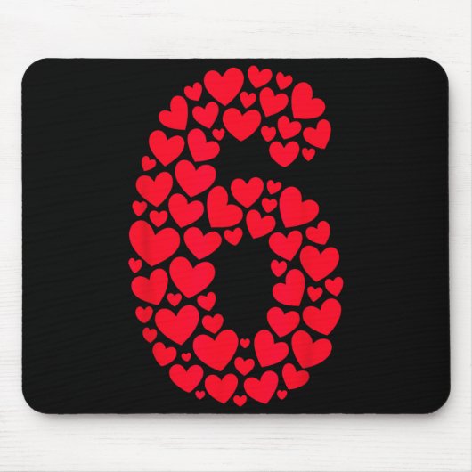 Tapis De Souris Valentine’s Day 67 Filled With Heart Funny Six Sev (Devant)