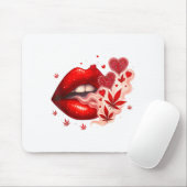 Tapis De Souris Valentine’s Day Weed Lover Stoner Babe  (Avec souris)