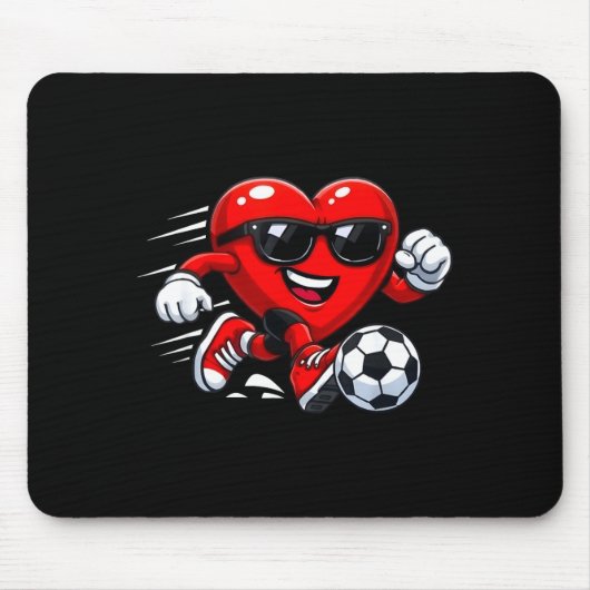 Tapis De Souris Valentine Soccer Heart Drip Srt Love Valentines Da (Devant)