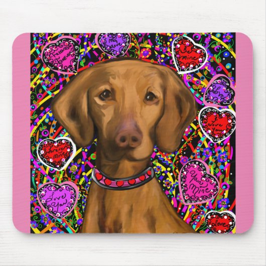 Tapis De Souris Valentine Vizsla (Devant)