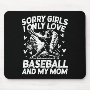 Tapis De Souris Valentines Day Baseball Désolé Filles Je N'Aime Qu