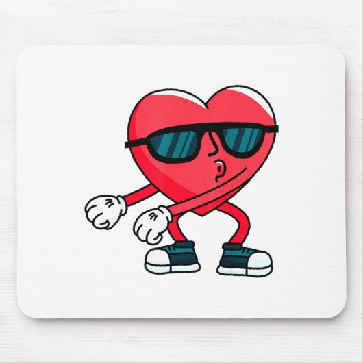 Tapis De Souris Valentines Day Dancing Heart  (Devant)