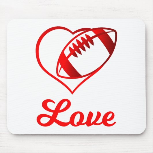 Tapis De Souris Valentines Day Gift For Football Lovers (Devant)