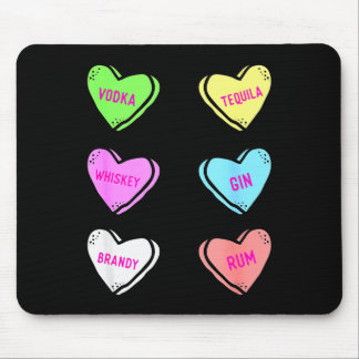 Tapis De Souris Valentines Day Hearts Drinking Liquor Lovers Anti 