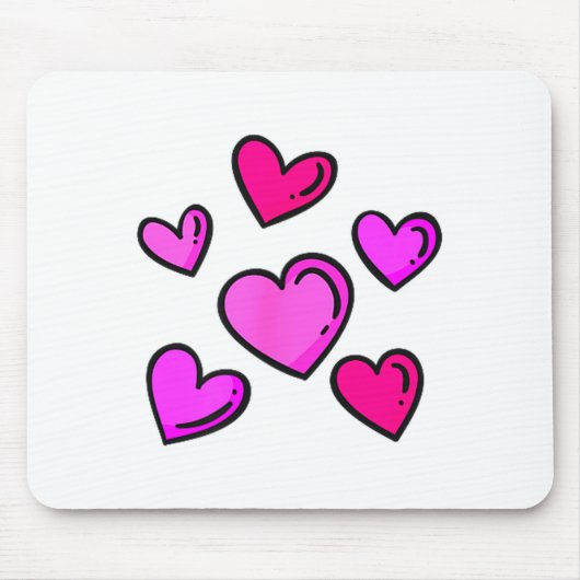 Tapis De Souris Valentines Day Hearts Love Graphic (Devant)