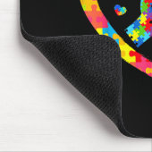 Tapis De Souris Valentines Day Love Heart Autism Awareness Puzzle  (Coin)