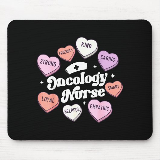 Tapis De Souris Valentines Day Oncology Nurse Cancer Suprt Groovy  (Devant)