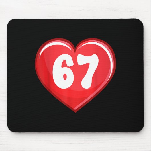 Tapis De Souris Valentine's Day Six Seven Hearts 6 7 Meme Gen Alph (Devant)