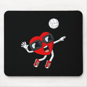 Tapis De Souris Valentines Jour Coeur Volleyball Amusants Garçons 