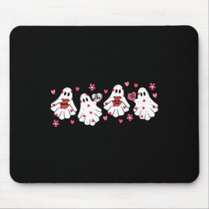 Tapis De Souris Valentines Rétro Jour mignonne Ghost Boo Femmes Éf
