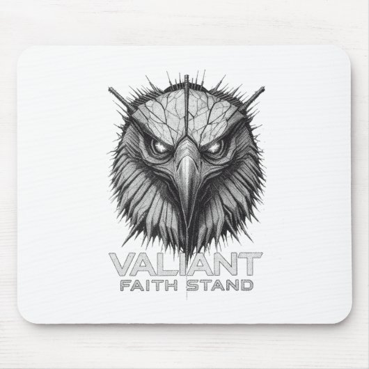 Tapis De Souris Valiant Faith Stand Eagle Christian Courage Streng (Devant)