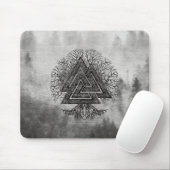 Tapis De Souris Valknut et arbre de la vie Yggdrasil (Avec souris)