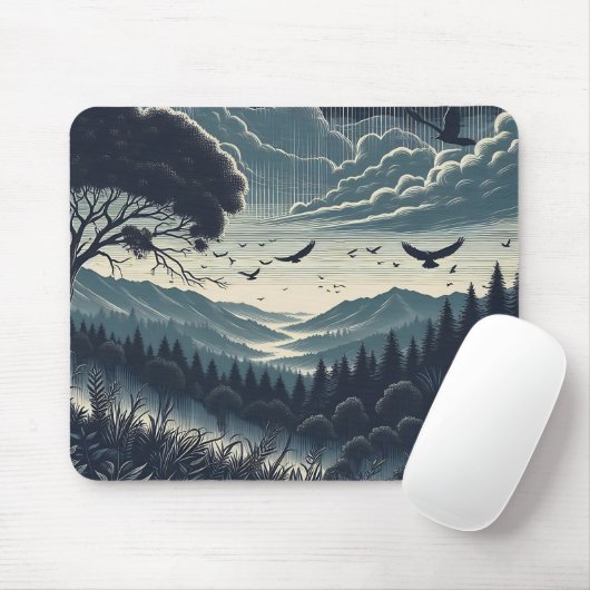 Tapis de souris Vallée de Minuit (Avec souris)