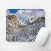 Tapis De Souris Vallée de Yosemite dans la neige (Avec souris)