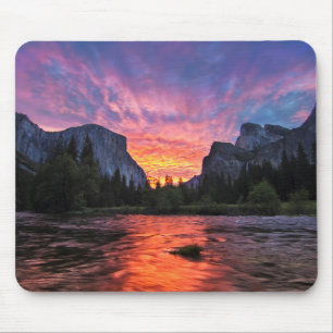 Tapis De Souris Vallée vibrante du ciel Yosemite