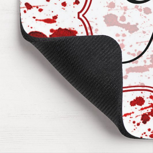 Tapis De Souris Vampire Saignement de sang Monogramme Souris initi (Coin)