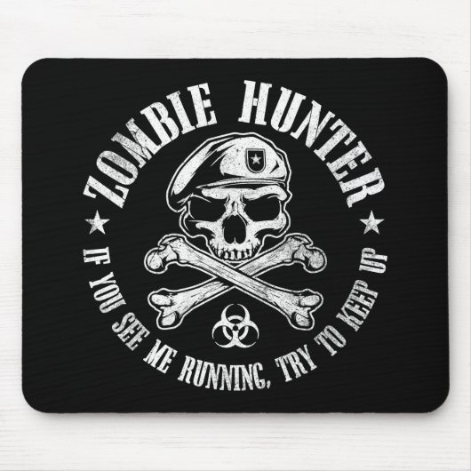 Tapis De Souris vampires de chasseur de zombi vivant complètement (Devant)