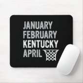 Tapis De Souris Van de basket-ball - Janvier Février Kentucky Avri (Avec souris)