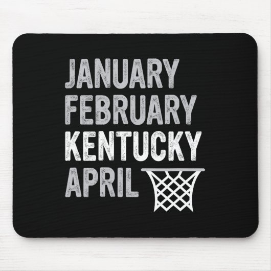 Tapis De Souris Van de basket-ball - Janvier Février Kentucky Avri (Devant)