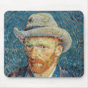 Tapis De Souris Van Gogh - Autoportrait au chapeau de feutre gris