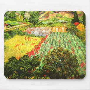 Tapis De Souris Van Gogh : Champ avec des pavots