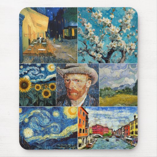 Tapis De Souris Van Gogh Fine Art Collage (Devant)