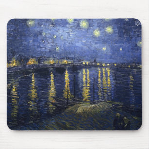 Tapis De Souris Van Gogh Nuit étoilée sur le Rhône