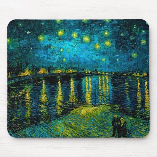 Tapis De Souris Van Gogh Nuit étoilée sur le Rhône (Devant)
