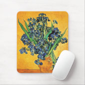 Tapis De Souris Van Gogh - Vase avec iris Fond jaune (Avec souris)