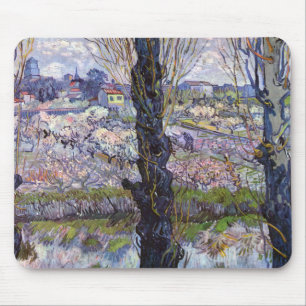 Tapis De Souris Van Gogh Vue des vergers d'Arles