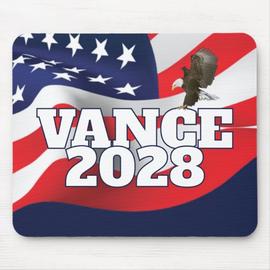 Tapis De Souris Vance 2028 Text With Flag and Bald Eagle (Devant)
