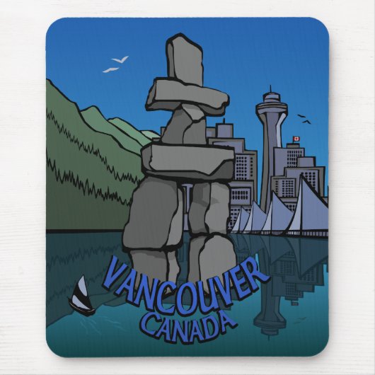 Tapis De Souris Vancouver Canada Souvenir Mousepad Inukshuk (Devant)