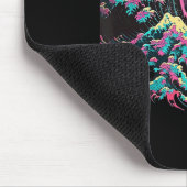 Tapis De Souris Vaperwave Glitch esthétique Great Wave Retrowave S (Coin)