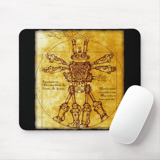 Tapis De Souris Vapeur-Bot de Vitruvian (Avec souris)