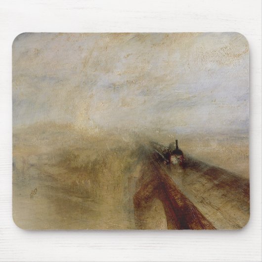 Tapis De Souris Vapeur de pluie de Joseph Mallord William Turner | (Devant)