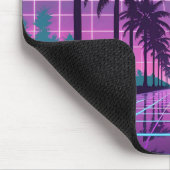 Tapis De Souris Vaporwave 80s Neon Grid Synthwave Art Poster (Coin)