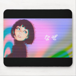 Tapis De Souris Vaporwave Kawaii vague de vapeur fille japonaise